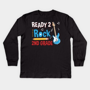 Ready To R0ck 2nd Grade Back To School T-shirt Kids Long Sleeve T-Shirt